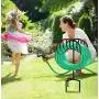 Urban Deco Garden Hose Holder Metal Decorative Hose Stand Heavy Duty Hose Holder Free Standing Garden Hose Storage Hose Stand, Black