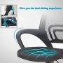Office Chair Ergonomic Cheap Desk Chair Mesh Computer Chair Lumbar Support Modern Executive Adjustable Stool Rolling Swivel Chair for Back Pain, Black
