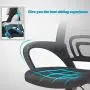 Office Chair Ergonomic Cheap Desk Chair Mesh Computer Chair Lumbar Support Modern Executive Adjustable Stool Rolling Swivel Chair for Back Pain, Black