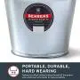 Behrens 1205GS 3-Pack Galvanized Steel Utility Pail, 5-Quart, silver Behrens 1205GS 3-Pack Galvanized Steel Utility Pail, 5-Quart, silver