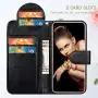 FLYEE Case Compatible with Galaxy S8 (5.8 inch,Released in 2017),Wallet Case for Women and Girls with Card Holder,[Embossed Flower] Premium Flip PU Leather Protective Case with Wrist Strap -Black