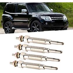 KIMISS 4pcs Diesel Heater Glow Plugs,Metal Material Heater Plugs, Glow Plugs for MITSUBISHI PAJERO SHOGUN 1994-1999 2.8 TD