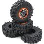 4pcs RC Crawler 2.2 Mud Slingers Tires Tyres OD 124mm & Aluminum 2.2 Beadlock Wheels Rims