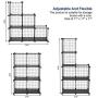 SONGMICS Metal Wire Cube Storage,6-Cube Shelves Organizer,Stackable Storage Bins, Modular Bookcase, DIY Closet Cabinet Shelf, 36.6”L x 12.2”W x 36.6”H, Black
