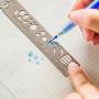 Petift Metal Bookmark Ruler Set of 4,Stainless Steel Hollow Cute Drawing Template Painting Stencil for Art Craft/DIY Photo Album/Notebook/Diary, Great Gift for Kids Students Writer and Reader