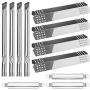 Quanzhongdian Repair Kit, Stainless Heat Plate Tent Shield, Grill Pipe Burners, Carry Over Crossover Tube, Igniter Replacement Repair kit for Charbroil 4 Burner 463241113, 463449914 Gas Grill Models