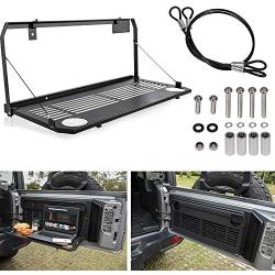 Tailgate Table Foldable Cargo Shelf Rear Storage Fits for Jeep Wrangler JL & JL Unlimited 2018 2019 2020 2/4 Door