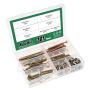 Keadic 100Pcs M6 40/50/60/70/80mm Baby Bed Screws Hardware Replacement Kit, Hex Socket Head Cap Screws Nuts for Furniture Cots Beds Crib, 1 Hex Key for Free - Zinc Plated High Speed Steel