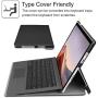 Fintie Case for Microsoft Surface Pro 7 Compatible with Surface Pro 6 / Surface Pro 5 12.3 Inch Tablet, Hard Shell Slim Portfolio Cover Work with Type Cover Keyboard, Black