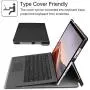 Fintie Case for Microsoft Surface Pro 7 Compatible with Surface Pro 6 / Surface Pro 5 12.3 Inch Tablet, Hard Shell Slim Portfolio Cover Work with Type Cover Keyboard, Black