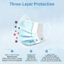 Jiandi 50PCS Face Masks Disposable, 3-Ply Adults Protective Safety Face Mask with Metal Nose Clip Breathable Non-Woven Mouth Face Cover for Men Women