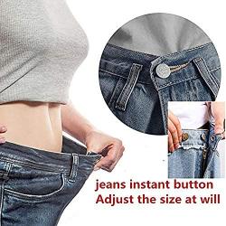 Celendi 8Pcs Instant Buttons Adjustable Jeans Button No Sew Metal Button Adds Or Reduces an Inch to Any Pants Waist in Seconds, Replacement Jean Buttons, 17mm- US Shipping