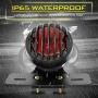 KATUR 1PCS Motofans Black Round Metal Motorcycle Tail Brake Light for Harley Bobber Chopper Custom April IA Mana