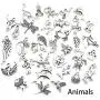 WOCRAFT 100 pcs Wholesale Bulk Lots Animals Tools Charms for Jewelry Making Mixed Smooth Tibetan Silver Metal Charms Pendants DIY for Jewelry Making Necklace Bracelet and Crafting (M356) WOCRAFT 100 pcs Wholesale Bulk Lots Animals Tools Charms for Jewelry Making Mixed Smooth Tibetan Silver Metal Charms Pendants DIY for Jewelry Making Necklace Bracelet and Crafting (M356)