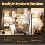 Rottogoon Floor Lamp for Living Room, LED Standing Lamp with 2 Lamp Shades for Bedroom, 9W LED Bulb Included - Black
