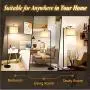 Rottogoon Floor Lamp for Living Room, LED Standing Lamp with 2 Lamp Shades for Bedroom, 9W LED Bulb Included - Black