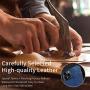 Neeliup Compatible with iPhone 12/12 Pro Magnetic Case, [Invisible Metal Plate Support Magnetic Car Mount][Premium PU Leather] Soft Silicone Bumper Ultra Slim Shockproof 6.1'' Cover-Blue