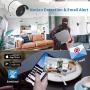 OHWOAI 【2021 Update.Audio】 Security Camera System Wireless, 1TB Hard Drive Pre-Install 8 Channel 1080P NVR, 8PCS 1080P 2.0MP CCTV WI-FI IP Cameras for Homes, HD Surveillance Video Security System.