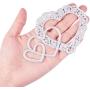 BENECREAT 6 Sets Cutting Dies Cut Metal Scrapbooking Stencils Nesting Die with Clear Storage Box for Festival Chrismas Embossing Photo Album Cards Making - Round, Square, Rectangle, Heart, Flower