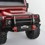 Drfeify RC Metal Front Rear Bumper with LED Lights Spare Parts Fit for Traxxax TRX-4 for SCX10II 90046 1/10 RC Model Cars