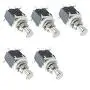 ESUPPORT 6Pin DPDT Latching Stomp Foot Switch Pedal Guitar Push Button Metal True Bypass AC 250V/2A 125V/4A Pack of 5