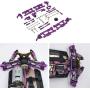 Nobranded Front and Rear Steering Hub Base C Carrier Knuckle Upgrade Kits for 1:14 Wltoys 144001 1:12 124019 124018 RC Car - Purple