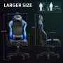 YITAHOME Gaming Chair Big and Tall Heavy Duty 400lbs Ergonomic Video Game Chair Racing Style High Back Office Computer Chair with Headrest and Lumbar Support,Blue YITAHOME Gaming Chair Big and Tall Heavy Duty 400lbs Ergonomic Video Game Chair Racing Style High Back Office Computer Chair with Headrest and Lumbar Support,Blue