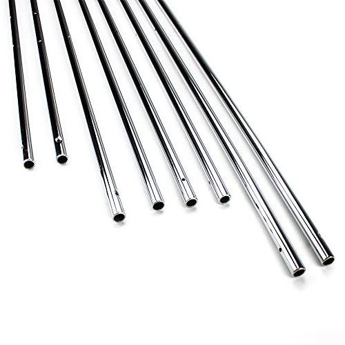 Brybelly Hollow 5/8-Inch Steel Rods for Standard Foosball Tables (Set of 8)