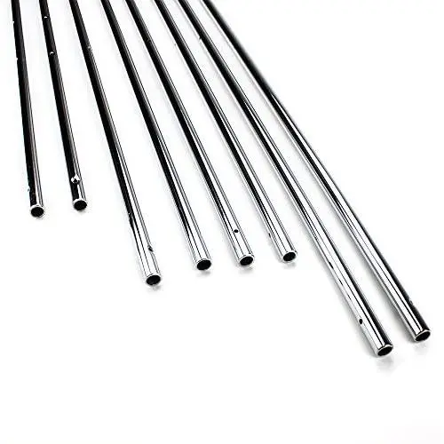 Brybelly Hollow 5/8-Inch Steel Rods for Standard Foosball Tables (Set of 8)