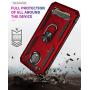 Rebex Compatible with Moto Z4 Case,Moto Z4 Play Case,Moto z4 Force Case Cover, Tough Heavy Protective 360 Metal Rotating Ring Kickstand Holder Grip Magnetic Metal Armor Heavy Duty Shockproof (Red)