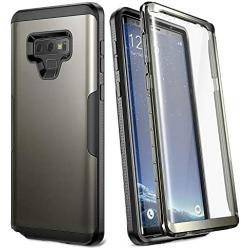 YOUMAKER Case for Galaxy Note 9, Full Body Heavy Duty Protection with Built-in Screen Protector Shockproof Rugged Cover for Samsung Galaxy Note 9 (2018) 6.4 inch - Gun Metal/Black