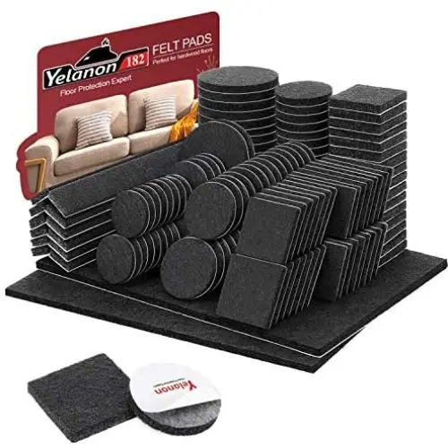 Felt Furniture Pads -182 Pcs Furniture Pads Self Adhesive, Cuttable Felt Chair Pads, Anti Scratch Floor Protectors for Furniture Feet Chair Legs, Furniture Felt Pads for Hardwoods Floors, Black Felt Furniture Pads -182 Pcs Furniture Pads Self Adhesive, Cuttable Felt Chair Pads, Anti Scratch Floor Protectors for Furniture Feet Chair Legs, Furniture Felt Pads for Hardwoods Floors, Black