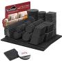 Felt Furniture Pads -182 Pcs Furniture Pads Self Adhesive, Cuttable Felt Chair Pads, Anti Scratch Floor Protectors for Furniture Feet Chair Legs, Furniture Felt Pads for Hardwoods Floors, Black