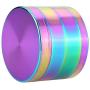 DCOU Rainbow Herb Grinders 2.2 Inches 4 Parts Zinc Alloy Pollen Grinder Colorful Metal Grinder