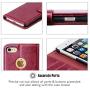 OCASE iPhone 6S Case [Free Screen Protector Included] Leather Wallet Flip Case for iPhone 6 / 6S Devices - Burgundy
