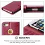 OCASE iPhone 6S Case [Free Screen Protector Included] Leather Wallet Flip Case for iPhone 6 / 6S Devices - Burgundy