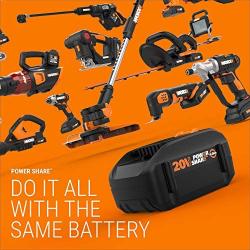 WORX WG620 20V 4.0Ah Hydroshot Cordless Portable Power Cleaner, Black and Orange