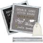 Gelibo Double Sided Letter Board with 750 Precut White & Gold Letters,Months & Days & Extra Cursive Words, Wall & Tabletop Display, Letters Organizer Box (Cyan Rustic 10x10)