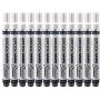 12 Pc Set White Brockmark Slimline Industrial Paint Markers Opaque Gloss Pen Metal Wood Plastic Glass for Auto Construction Arts Home