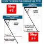 Louisville Ladder AA2210 Elite Aluminum Attic Ladder, 375 Pound Load Capacity, 22-1/2 x 54''