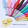 Crochet Hook Set Ergonomic ,Soft Handle Needles for Crocheting 12pcs Yarn Knitting kit with Case ,Coloured 2mm(B)-8mm(L) hooks for arthritic hand Best Gift for Women Crochet Hook Set Ergonomic ,Soft Handle Needles for Crocheting 12pcs Yarn Knitting kit with Case ,Coloured 2mm(B)-8mm(L) hooks for arthritic hand Best Gift for Women