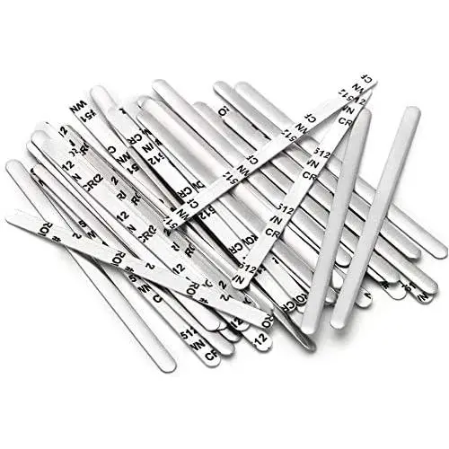 100Pcs Aluminum Strips Nose Wire, Nose Bridge for Mask, Metal Flat Nose Clips Nose Bridge Bracket DIY Wire 100Pcs Aluminum Strips Nose Wire, Nose Bridge for Mask, Metal Flat Nose Clips Nose Bridge Bracket DIY Wire