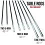 Brybelly Solid 5/8-Inch Steel Rods for Standard Foosball Tables (Set of 8)