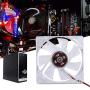 Richer-R Cooling Fan LED,80mm LED Light 12V 4Pin Mute PC Case Cooling Fan Computer Cooler with a 4 Pin Power Interface (Blue)