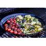 KYNZER BBQ Folding Grill Pan- Heavy Duty Metal - Shrimp, Vegetables, Meat - Smoky Flavor - Bonus Metal BBQ Skewers. Camping Cookware-Kabob-Grill Pan with Folding Handle