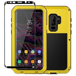 Galaxy S9 Case,Tomplus Armor Tank Aluminum Metal Shockproof Military Heavy Duty Protector Cover Hard Case for Samsung Galaxy S9 (Yellow)