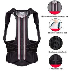Tcare Posture Corrector with 2-Pieces Aluminum Stick Kyphosis Posture Brace Improve Bad Posture & Back Pain Relief (M)