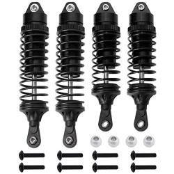 Hobbypark Shock Absorber Assembled Front & Rear Shocks for 1/10 Traxxas Slash 4x4 4WD Upgrade Parts (4-Pack) (Black)