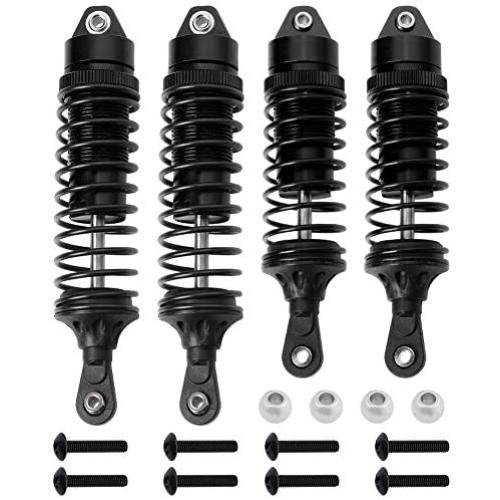 Hobbypark Shock Absorber Assembled Front & Rear Shocks for 1/10 Traxxas Slash 4x4 4WD Upgrade Parts (4-Pack) (Black)