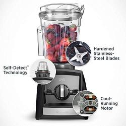 Vitamix A2500 Ascent Series Smart Blender, Professional-Grade, 64 oz. Low-Profile Container, Slate